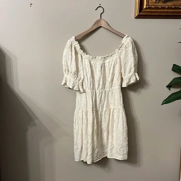 Cream Babydoll Dress - M - Old Navy - Picture 2 of 3